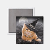 Glamoureuze Witch Kitten Magneet (Voorkant / Achterkant)