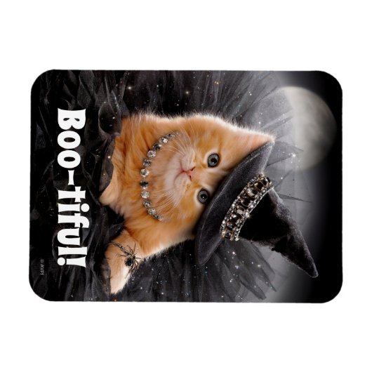 Glamoureuze Witch Kitten Magneet (Horizontaal)