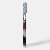 Glamoureuze Zilveren Glitter iPhone Case (Achterkant / Rechts)