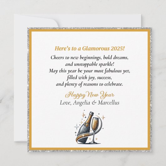 Glamoureuze Zwarte Vrouw die Champagne Kerstboom N Kaart (Achterkant)