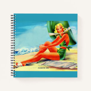 glamourgirl uit de jaren 40 notitieboek