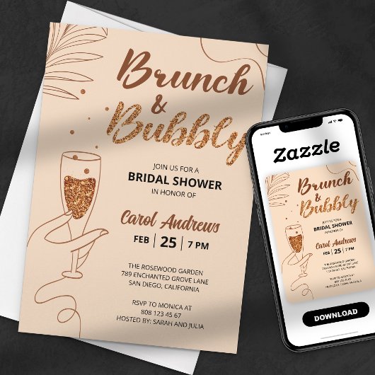 Glamourieuze Brunch & Mousserende Bruiloftsshowers Kaart