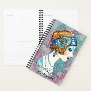 Glamourous Flapper Girl Grey Nom Planner