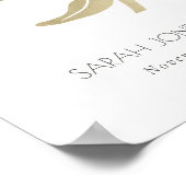 GLAMOURUEUZE BLEKE GOUDEN WITTE LOTUSBLOEMEN BRUIL POSTER (Hoek)