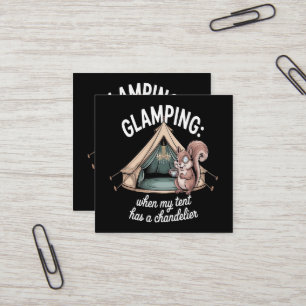 Glamping Als Mijn Tent Een Kroonluchter Heeft Vierkante Visitekaartje