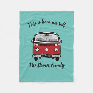 Glamping Camper accessoires dit is hoe we rollen Fleece Deken