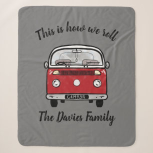Glamping Camper accessoires dit is hoe we rollen Sherpa Deken