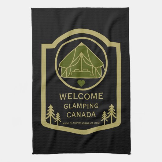 Glamping Canada Zakelijk Theedoek (Verticaal)