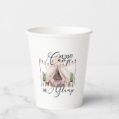 Glamping classic ronde sticker papieren bekers (Voorkant)