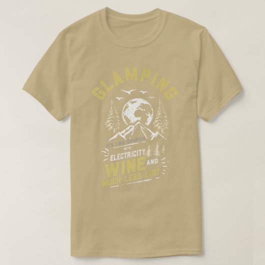 Glamping Definition Glamper is net zoiets als een T-shirt (Design voorkant)