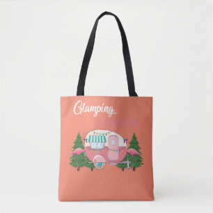 Glamping Grandma Costume Camping RV Flamingos Camp Draagtas
