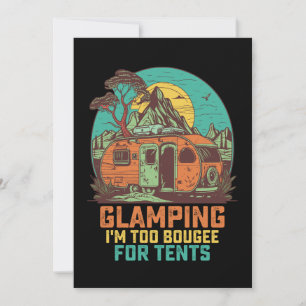 Glamping Ik ben te bougee voor tenten retro  Kaart