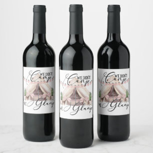 Glamping klassieke ronde sticker