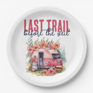 Glamping Laatste Trail Bachelorette Party Weekend Papieren Bordje