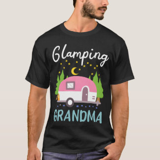 Glamping oma glamper Rv camping meisje T-shirt