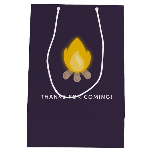 Glamping Party aangepaste gastserver Medium Cadeauzakje (Achterkant)