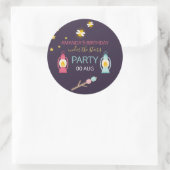 Glamping Party op maat Ronde Sticker (Tas)