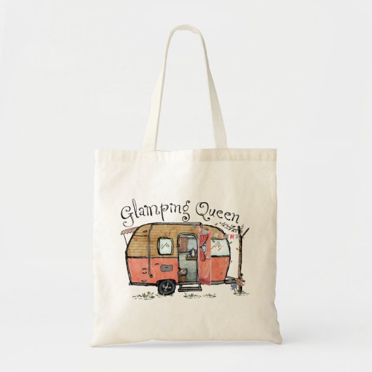 Glamping Queen Funny  Camper Tote Bag (Voorkant)