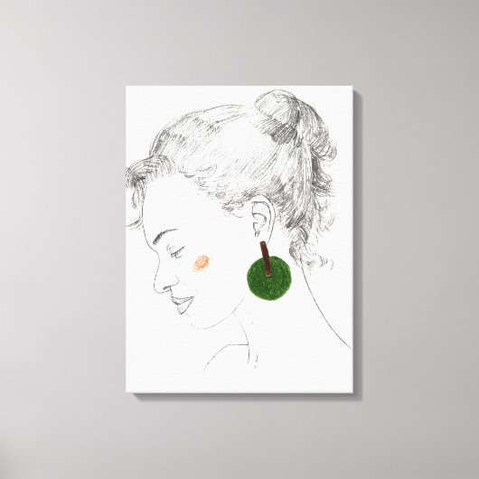 Glance Sketch Canvas Afdruk (Voorkant)