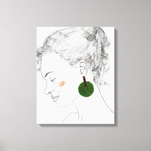 Glance Sketch Canvas Afdruk (Voorkant)
