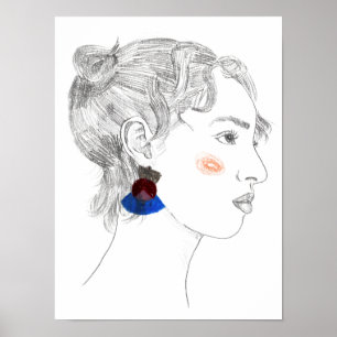 Glance Sketch - Portret Poster