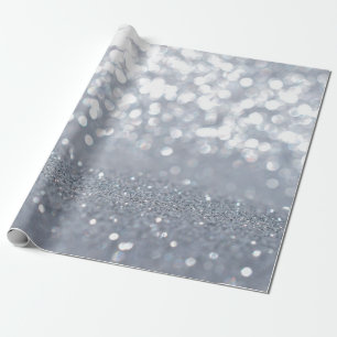 Glans en glinstering van zilveren glitters abstrac cadeaupapier