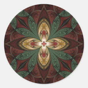 Glans en opkomst ronde sticker