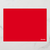 Glans en schitter folie kerstfeest uitnodiging (Achterkant)