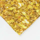 Glans goud Glitter Patroon Fleece Deken (Hoek)
