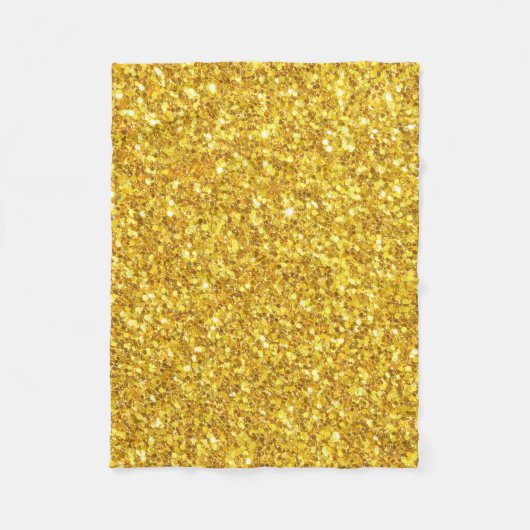 Glans goud Glitter Patroon Fleece Deken (Voorkant)