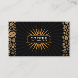 Glans Sier Element Koffiebonen Visitekaartje