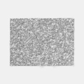 Glans Sparkling Zilver Grijs Glitter Patroon Fleece Deken (Voorkant (Horizontaal))