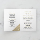 Glans wit gouden glitters geometrisch Huwelijkspro Programma (Binnen)
