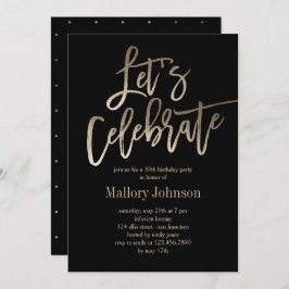 Glansborstel Laten we feest vieren Uitnodiging voo