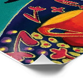 Glanzend Abstract Flower Poster Perfect Poster (Hoek)