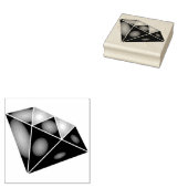 Glanzend blauw diamant karaat 	rubberstempel (Gestempeld)