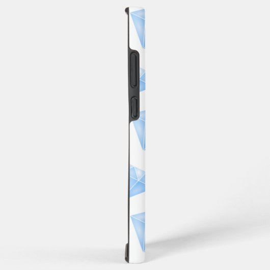 Glanzend blauw diamant karaat samsung galaxy hoesje (Rechterkant)