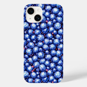 Glanzend blauw edelstenen patroon Case-Mate iPhone 14 hoesje