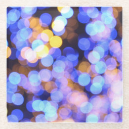 Glanzend Blauw Licht Drank Onderzetter