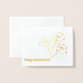 Glanzend boeketje folie kaarten (Voorkant met envelop)