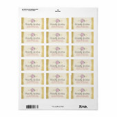 Glanzend Boheemse Bloemige Pijl Roze Goud Adres Etiket (Full Sheet)