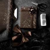 glanzend brons | Rich Brown Glam Damask Cadeaupapier