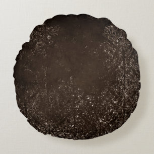 glanzend brons Rich Brown Glam Damask Rond Kussen