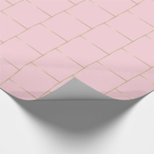Glanzend chique design roze kleur goud gestreepte cadeaupapier