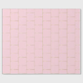 Glanzend chique design roze kleur goud gestreepte  cadeaupapier (Vlak)