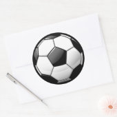 Glanzend Classic Voetbal Ronde Sticker (Envelop)