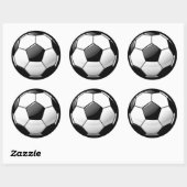 Glanzend Classic Voetbal Ronde Sticker (Vel)