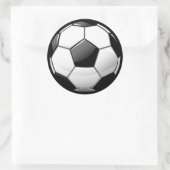 Glanzend Classic Voetbal Ronde Sticker (Tas)