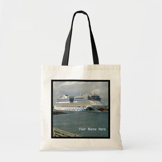 Glanzend cruiseschip op maat tote bag (Voorkant)