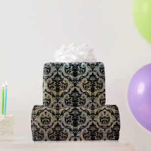 Glanzend Elegant Groot Damast Halleesham 15 voet Cadeaupapier